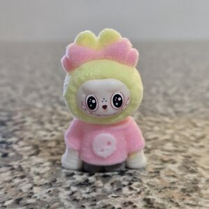 🍒🍒 Charming Pink & Yellow Mini Labubu Figurine